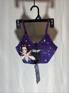 Civil Regime Purple Anime Graphic Bra